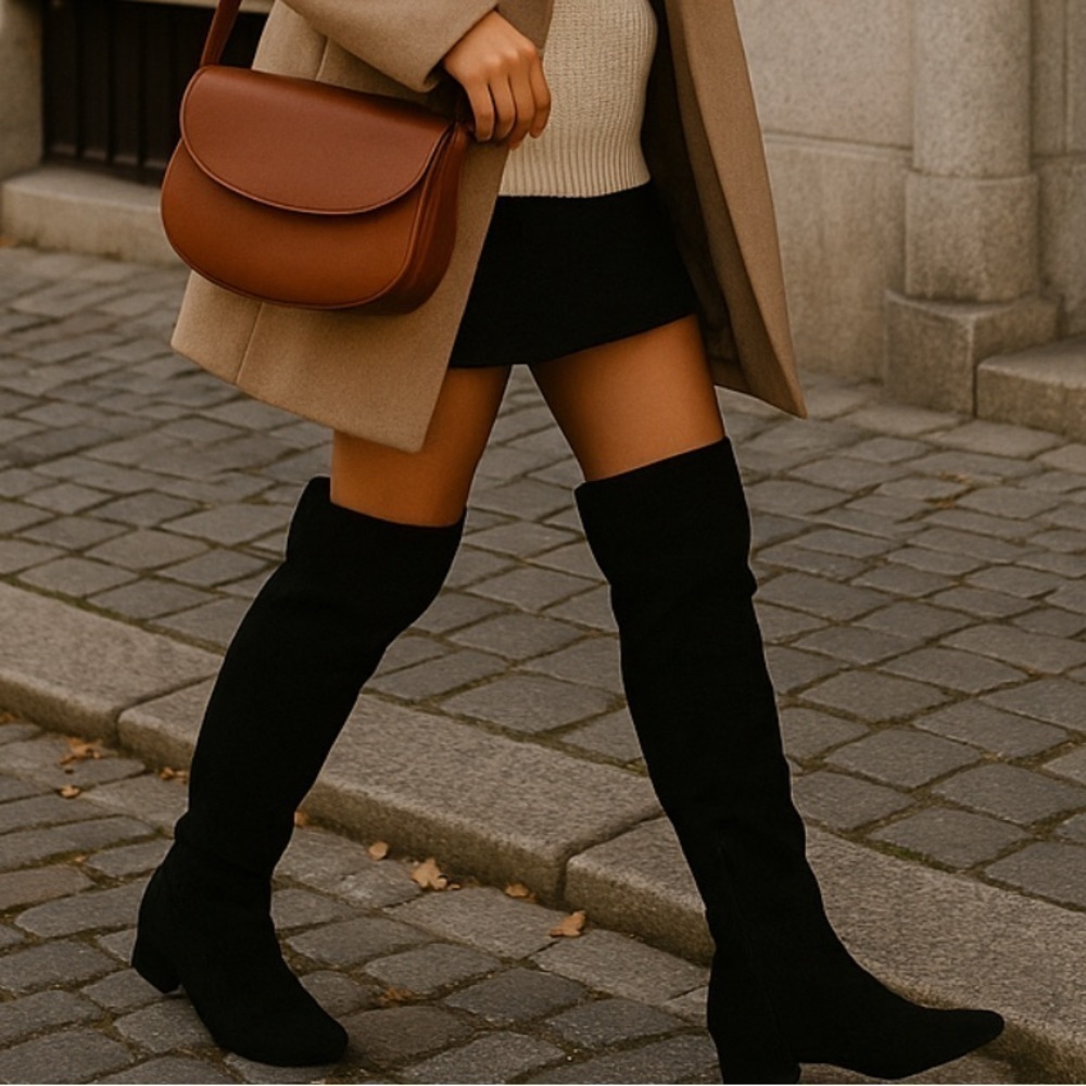 Jessica Simpson Rallie Boot, Women’s size 7 1/2, Black Suede